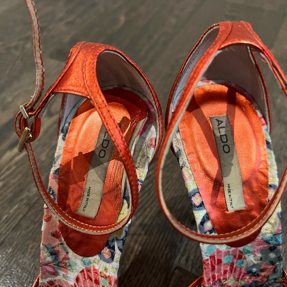 ALDO Shoes, Sandal, Red, High Heel, Size 7.5 - Picture 5 of 8